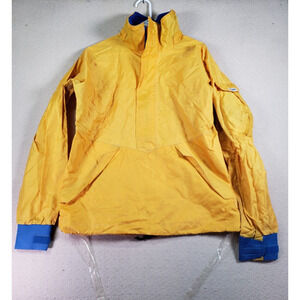 Kokatat Jacket Mens Medium Yellow Stand Collar Long Sleeve Waterproof Rain Coat